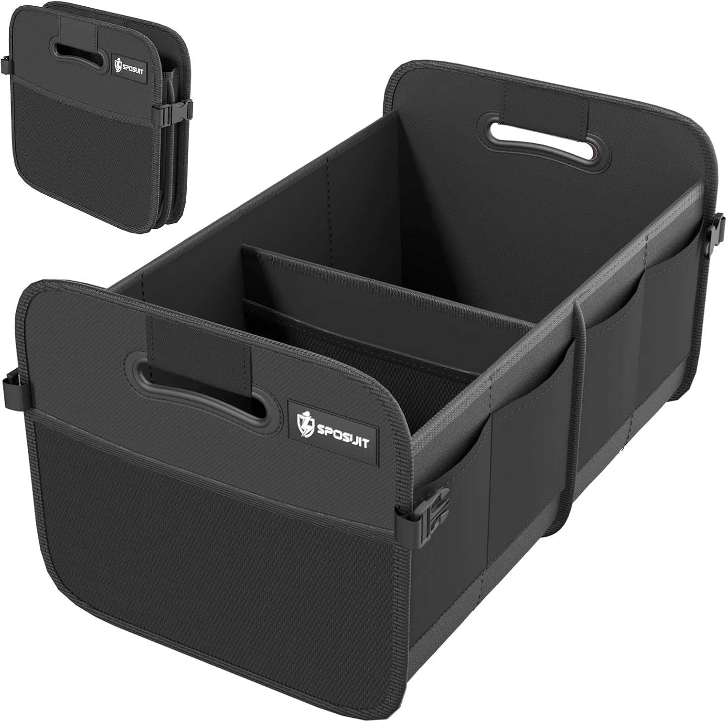 Sposuit Trunk Organizer for Car 70L Collapsible Trunk Storage with 11 Pockets