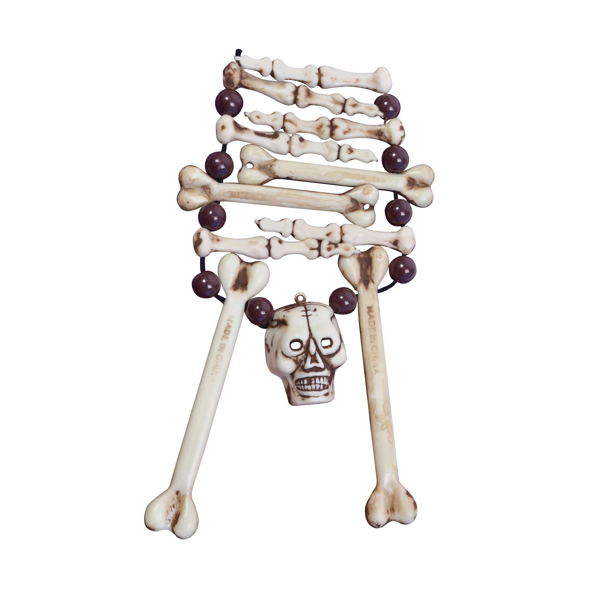 Bristol Novelty BA012 Skeleton Bone Necklace, Womens, One Size