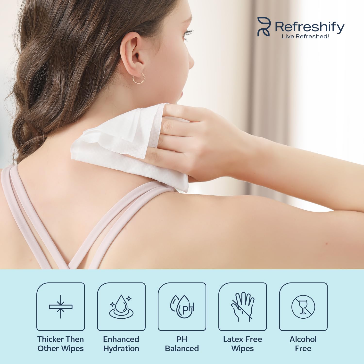 60 XL Shower Wipes – Body Wipes for Adults Bathing No Rinse – 6 Packs of 10 – Extra Moist Bath with Aloe & Vitamin E for Camping, Travel, Gym & Bedridden Care - Image 4