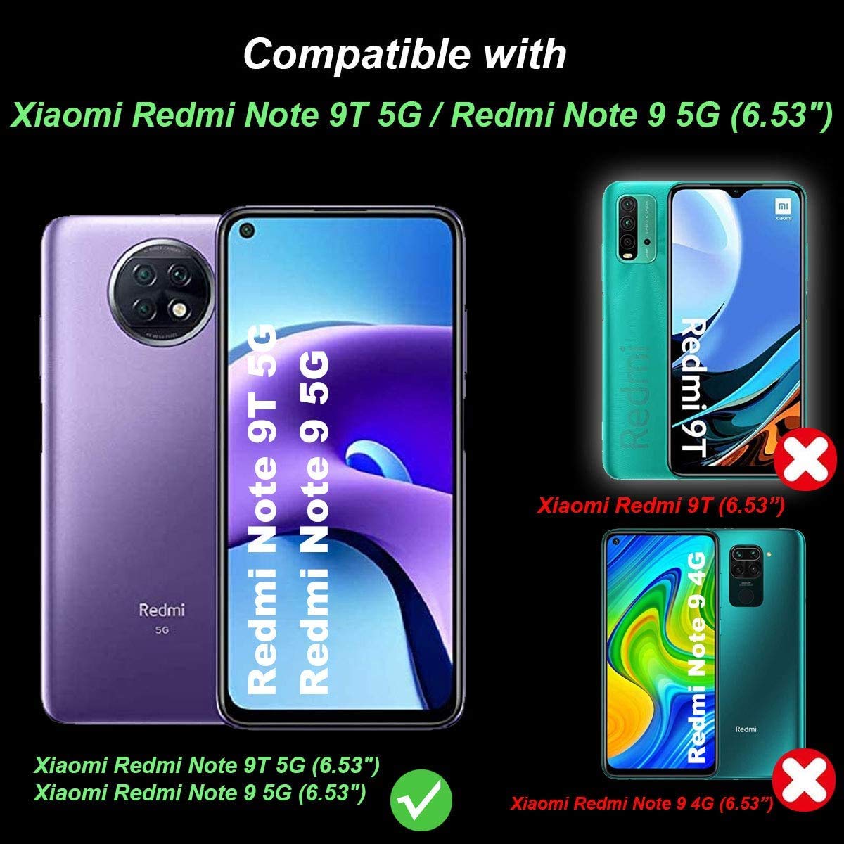 Handykette Für Xiaomi Redmi 9T – Glitzer Quicksand Hülle Mit Umhängeband