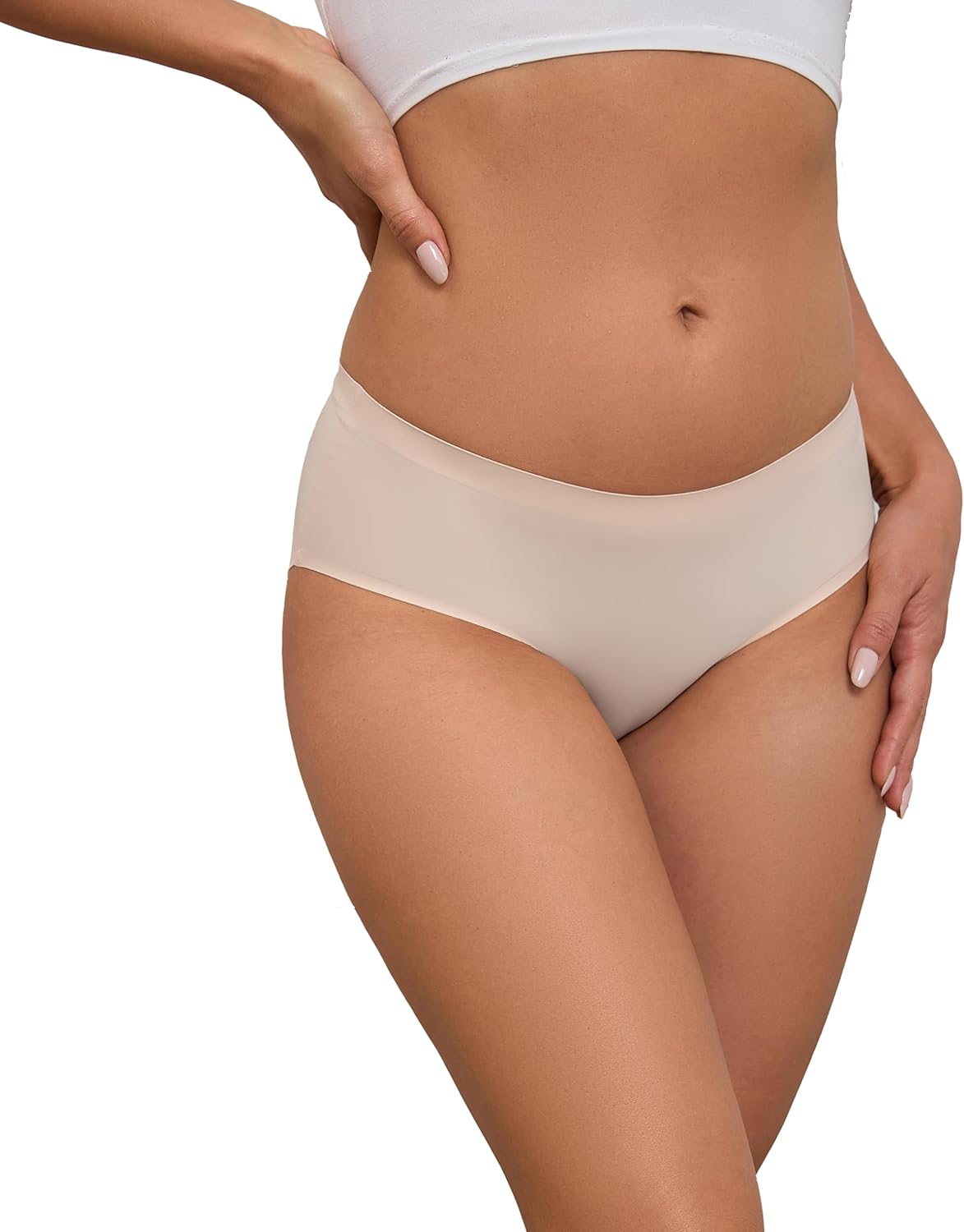 Seamless Underwear Women No Show Hipster Panties Mid Rise Full Coverage Soft Panties - Image 2