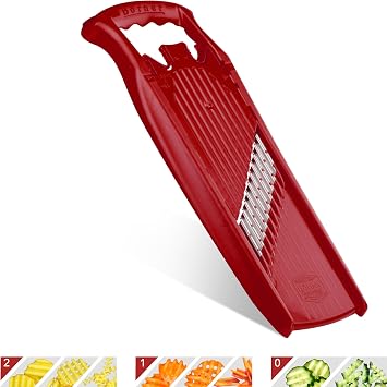 BORNER Wave waffle PowerLine | Vegetable Grater Borner - Quality Made in Germany, ColorRed