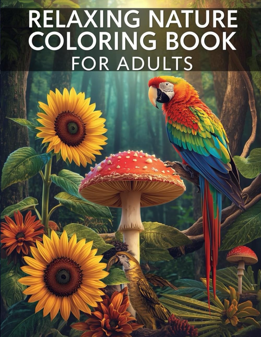Relaxing Nature Coloring Book for Adults: 50 Calming Landscapes for Stress Relief, Mindfulness & Creativity