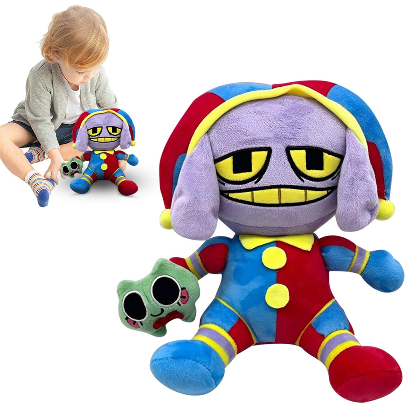 HMifjUM Plush Toy Doll - Amazing Circus Plush for Game Fans Circus Merch Cute Cartoon Character Doll Collectible Plushies Gifts for Bedroom Accessories Decorative Throw Pillow Gifts for Friend Kids