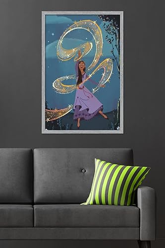 Vista 54 de Trends International Disney Wish - Póster de collage 6 (Asha), 34 pulgadas de largo x 22.4 pulgadas, paquete de póster y clip