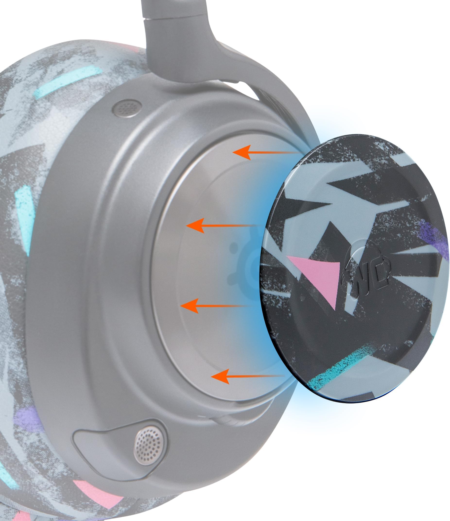 WC Side Plates for Arctis Nova Headsets, by Wicked Cushions | Fits Arctis Nova Pro Wireless/Pro Wired/Nova Elite/Nova 7 / 7X / 7P | 90's Black