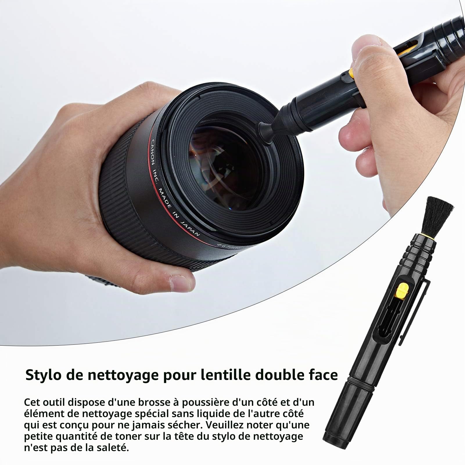 Kit de Nettoyage pour appareils Photo Reflex numériques avec tampons de Nettoyage APS-C, Chiffons en Microfibres, Stylo de Nettoyage d'objectif, pour Les objectifs d'appareils