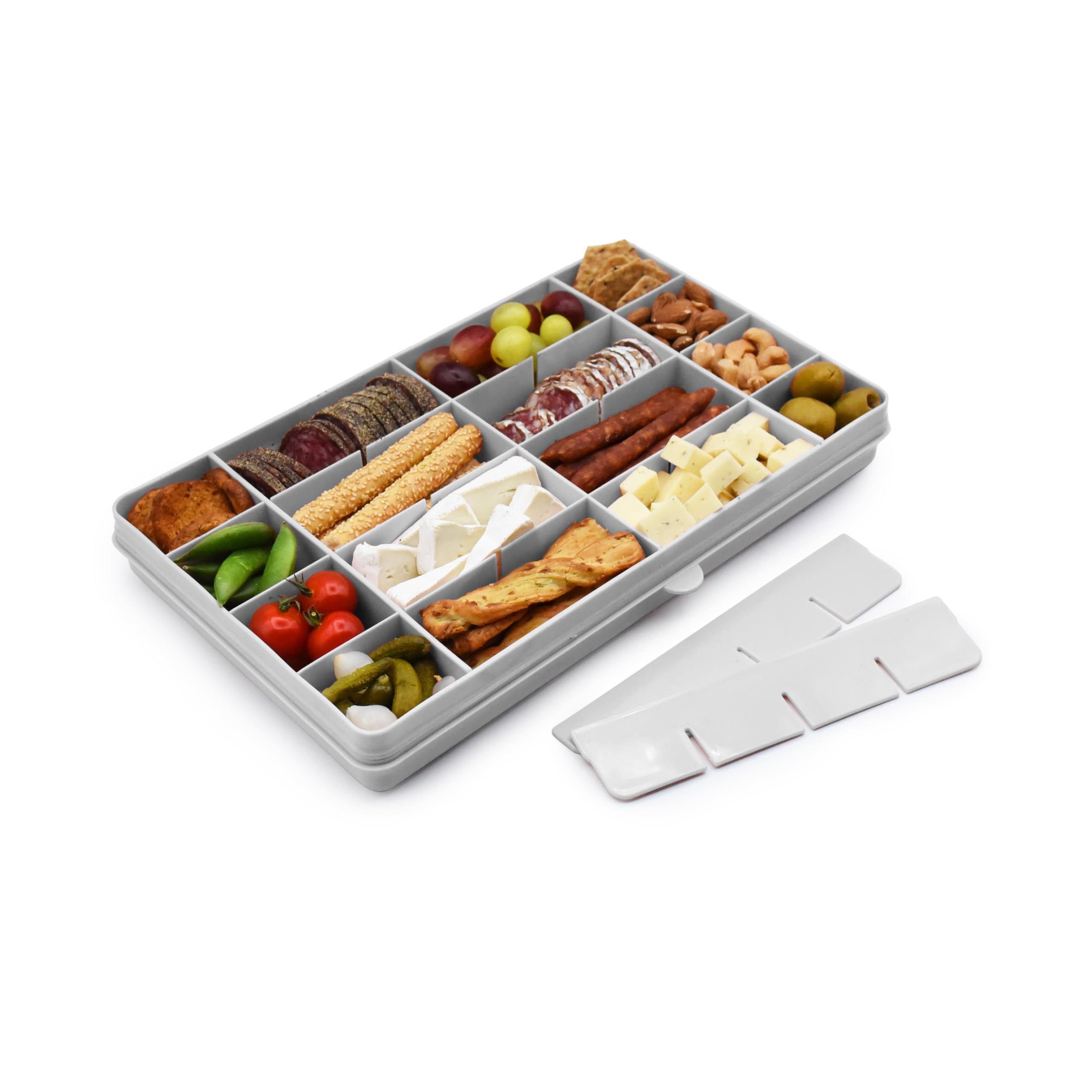 melii Snackle Box XL | 24 Compartment Divided Snack Container with