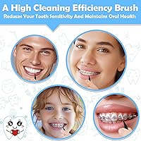 Vista 8 de 120 cepillos interdentales, cerdas suaves doblables de 360°, limpiadores de brackets con cerdas, cepillos dentales entre dientes y encías, cepillos