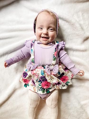 Miniatura 2 de Unutiylo Ropa de bebé recién nacida prematura con tirantes, traje de otoño e invierno, traje de manga larga con volantes