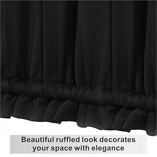 Miniatura 4 de Aquazolax Panel de cortina de cristal corredizo para puerta, Cortinas opacas con aislamiento térmico con bolsillo para barra de 25 x 72 pulgadas