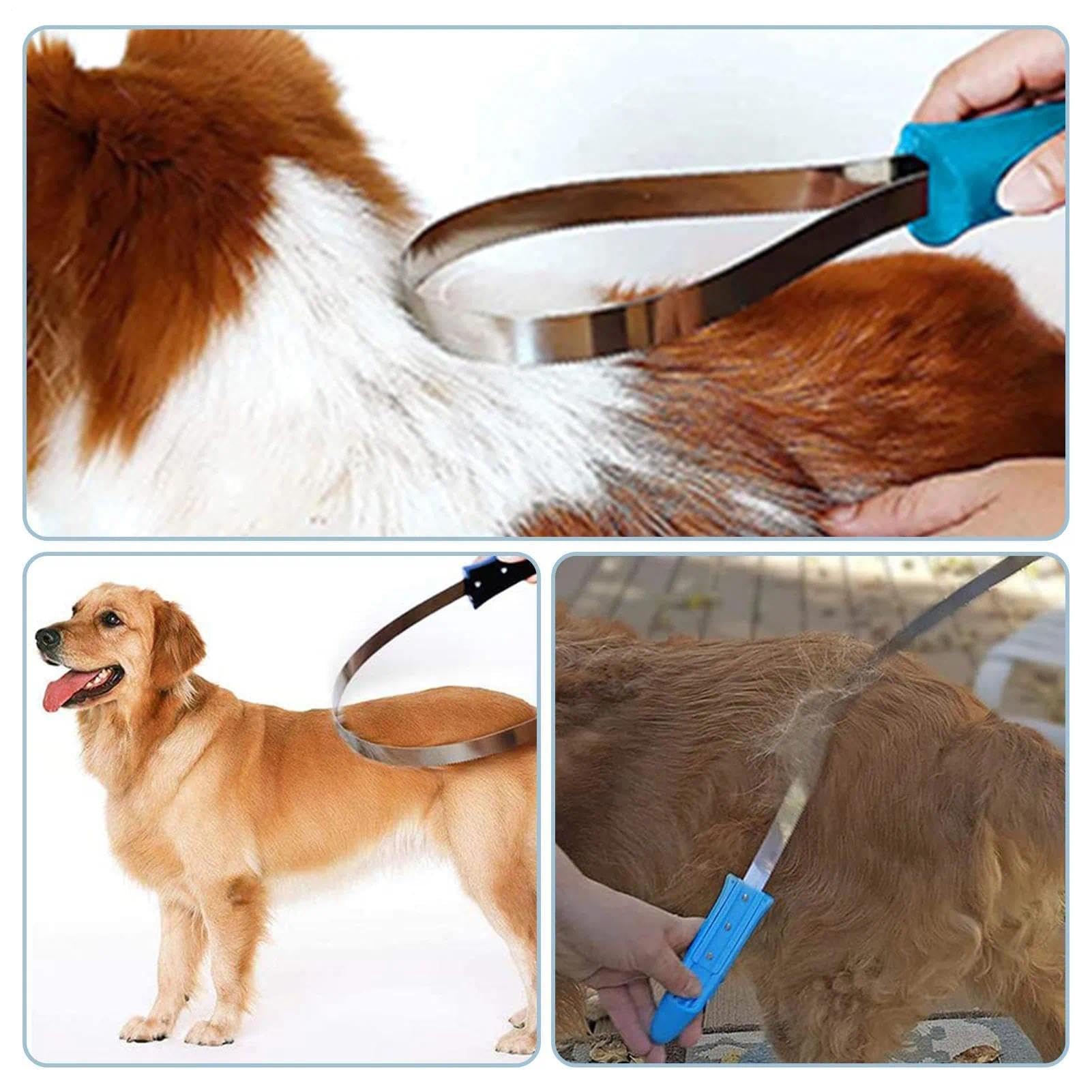 2pcs Shedding Blade Cat,double Sided Shedding Blade Cat,Doppelseitige Enthaarungsklinge,mit Rutschfestem Griff,Haustierpflege-Werkzeug Für Lang- & Kurzhaar, Präzise Fellpflege(A)