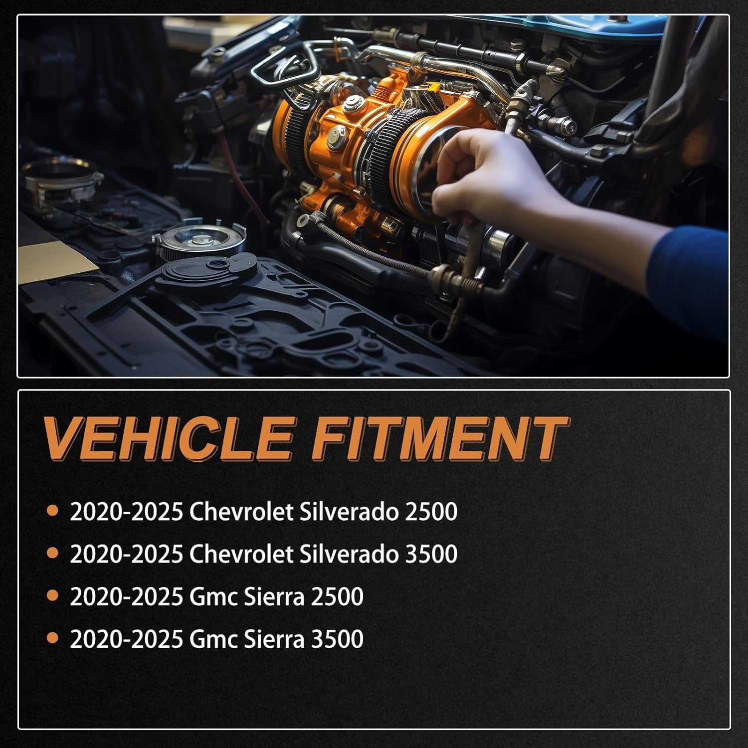 TF938 Transmission Filter Kit W/Gasket Compatible with 2020 2021 2022 2023 2024 2025 Chevrolet Silverado/GMC Sierra 2500HD 3500HD 6.6L Duramax with 10L1000 Transmission Replaces 24298004 24297922