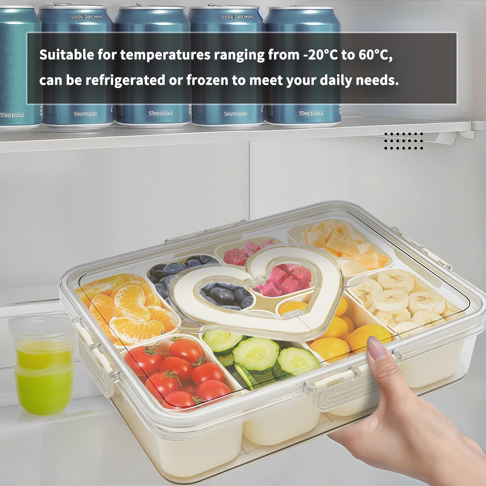 Scomparto per caramelle in ceramica con coperchio Set vassoio per Snack in ceram