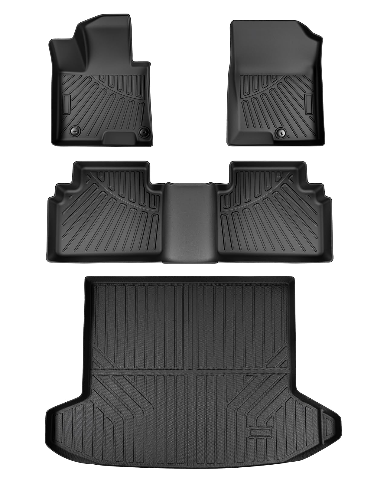 DiffCar® for Hyundai Tucson Floor Mats & Cargo Liner 2022-2025 2026 (Not for PHEV), All Weather Rubber Custom Fit Front Rear & Trunk Mat Full Set, for Tucson Car Accessories 2026 2025 2024 2023 2022