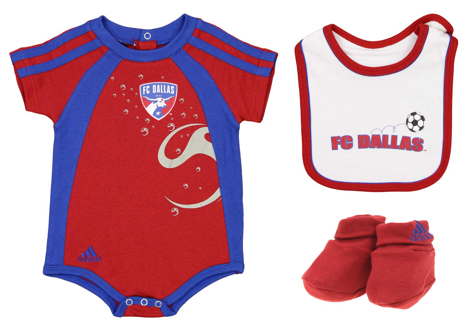 Outerstuff MLS Baby FC Dallas Team Fan Creeper W/Bib & Bootie Set, 3-6 Months