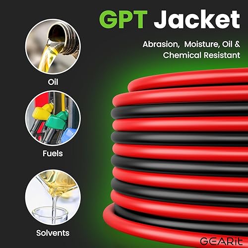 Miniatura 6 de GEARit Cable de calibre 16 (200 pies - negrorojo) GPT Automotive Primary Bonded Wire - Aluminio recubierto de cobre CCA, audio para automóvil, cable