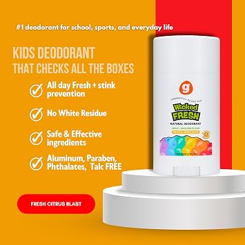 Fresh Kids Deodorant Boys, Ages 8 & Up | Non-Toxic | High-Performance Natural deodorant stick - Aluminum-Free - Prevent Armpit Odor - Tween and Teen Boys - Clean, Fresh, Cool (3PACK VARIETY)