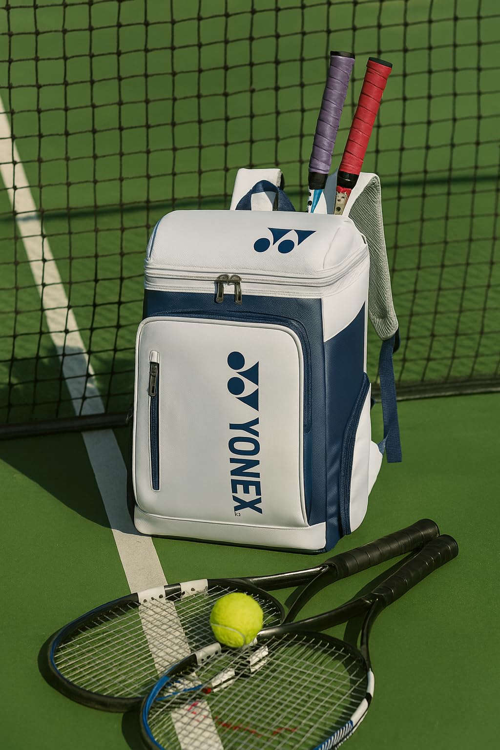 YONEX Zaino sportivo di alta qualità, grande capacità, borsa per racchette da badminton e tennis, scomparto separato per scarpe.