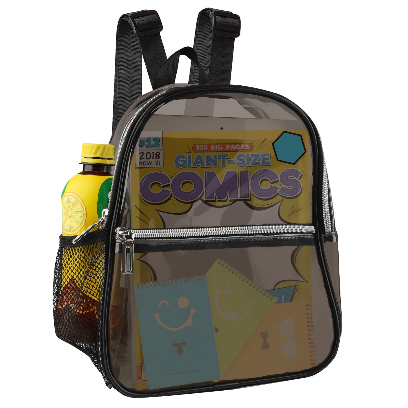 Clear Backpack Mini Transparent Backpack Purse for Women Stadium Approved, TPU Womens Backpack