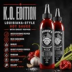 Heartbeat Hot Sauce Poirier's Knock Out 2-Pack, 177 mL x2, 8/10 Heat, Extra Hot Louisiana Sauce For Wings, Pizza And Tacos