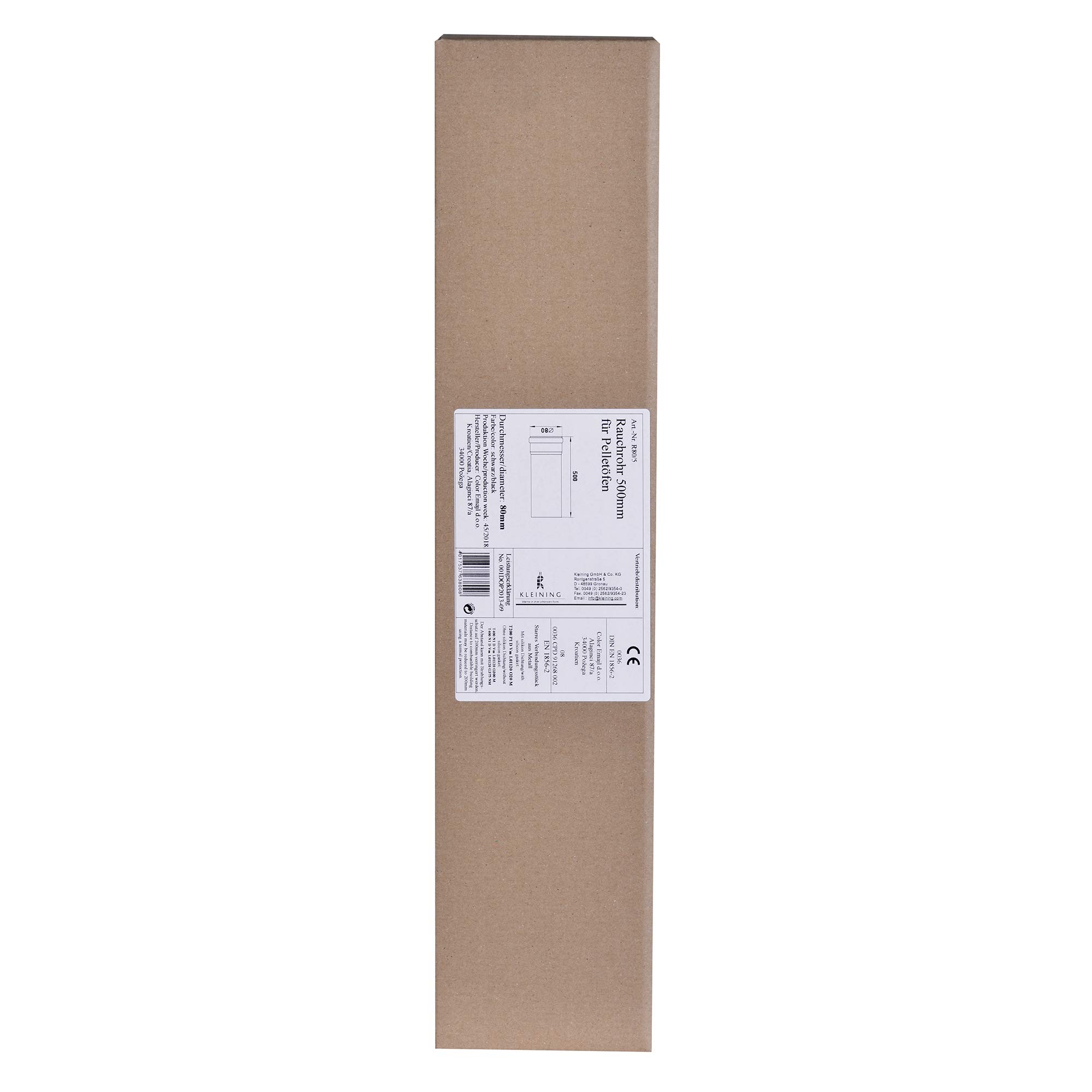 R100/2 Pelletofenrohr aus 1,2 mm starken Stahl in 100 mm Durchmesser, für Pel R100/2 Pelletofenrohr aus 1,2 mm starken Stahl in 100 mm Durchmesser, für Pel