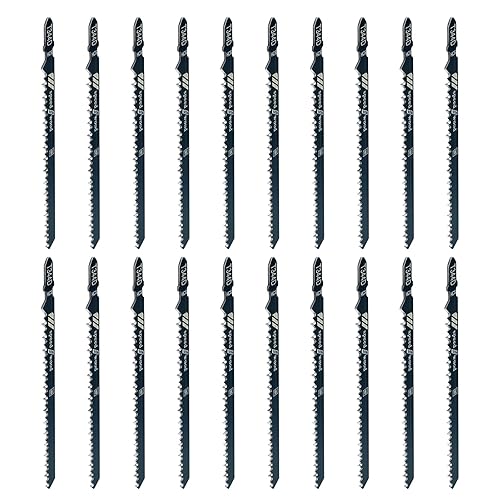 Miniatura 7 de Moicstiy 20 Uds 6 pulgadas Jigsaw Blades T Shank T344D Hoja de sierra de calar de acero de alto carbono para corte rápido de madera