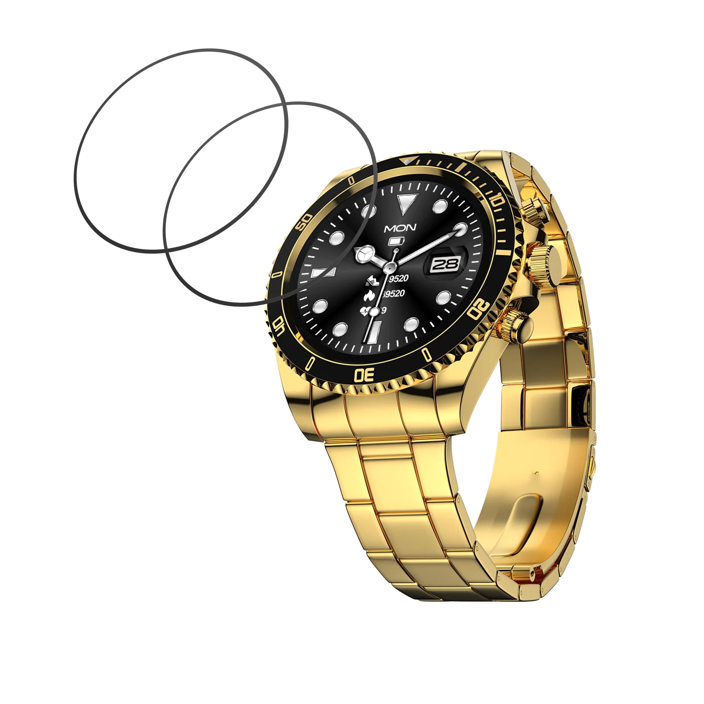 DVTECHDVTECH® (Pack of 02 Fire Boltt Avalanche Compatible Smartwatch Screen Protector Protective Ultra Clear Unbreakable (Flexible Screen Protector)