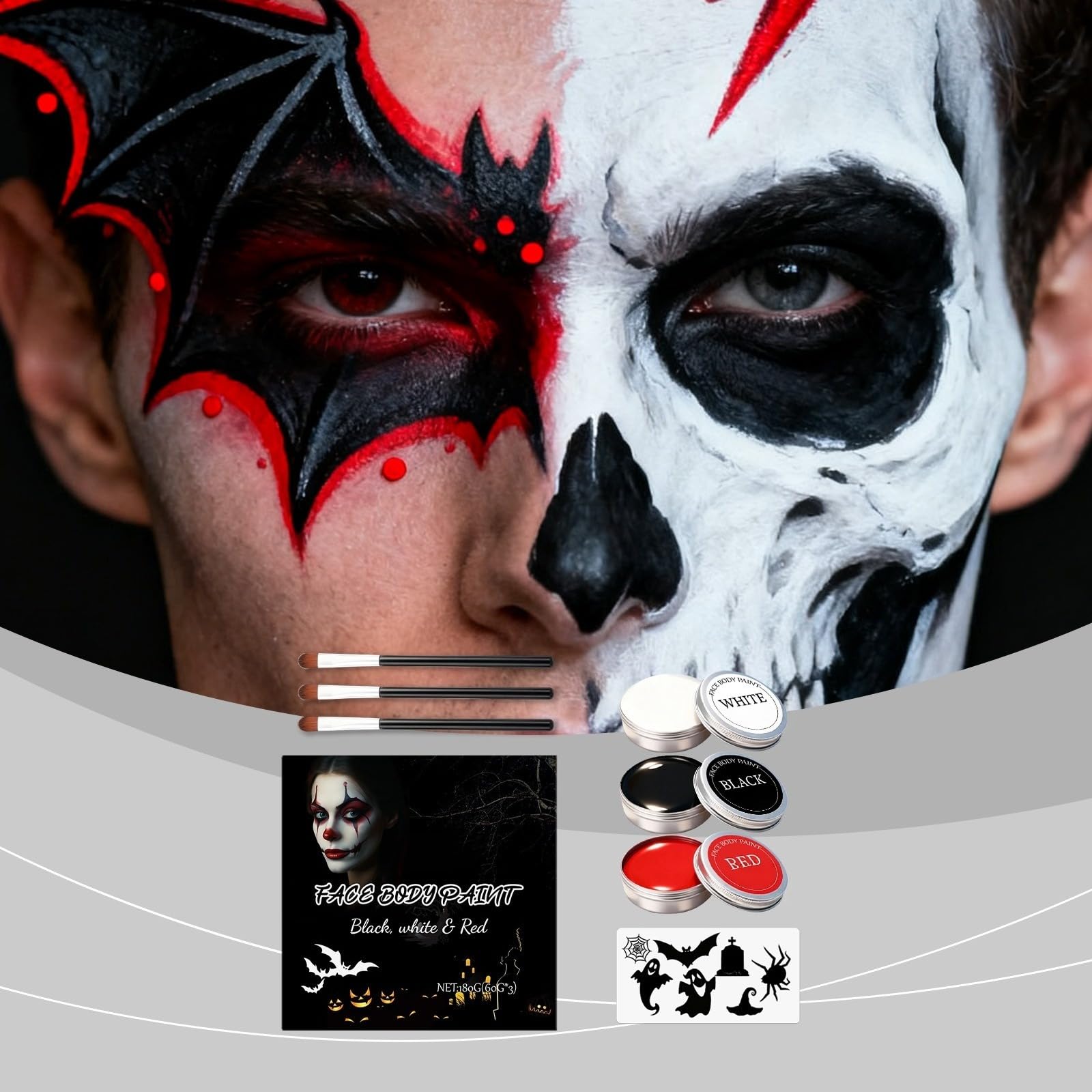 Farba do twarzy z | Halloween Body Paint, Mardi Gras, Theater, Stage, Film