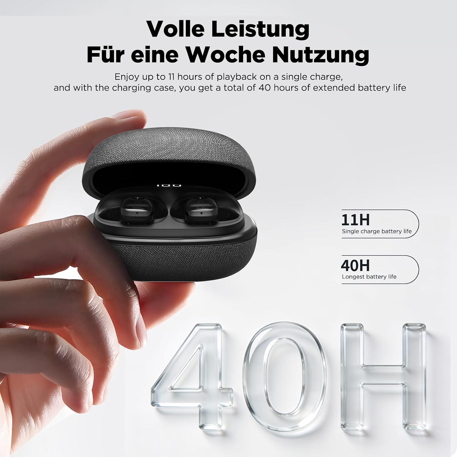 Wireless Earphones Bluetooth Translator Ear Buds NE75 in-Ear Headphones 6.0 Round Earbuds for Travel Meeting Learning Sleeping