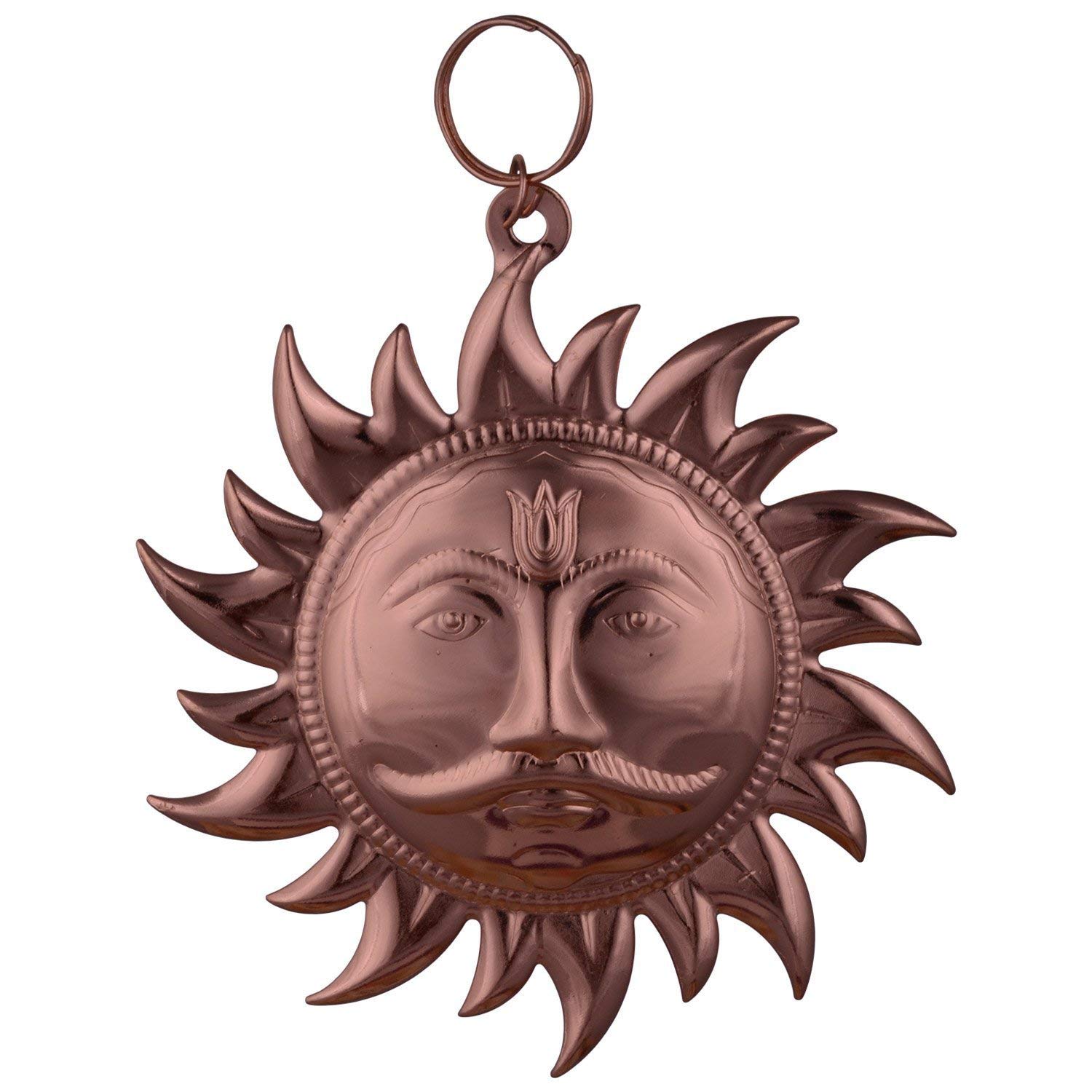 Bigmart? Vastu Surya Wall Decorative Sun Wall Hanging Gifts for Positive Energy for House and Business Area (15 Cms) (Copper Shree Surya Narayan Yantra Pack of 1)