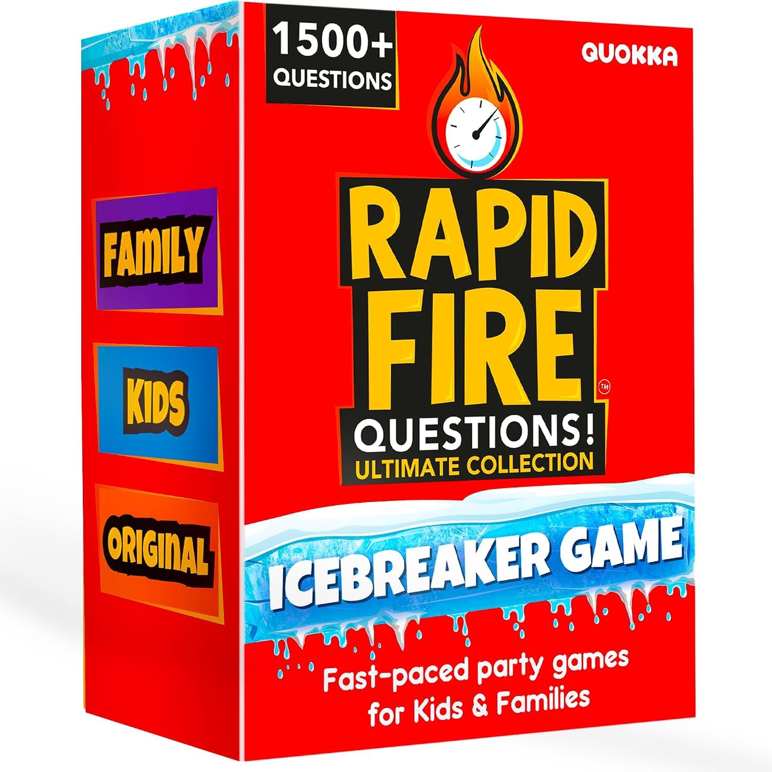 Quokka Icebreaker Cards with 1500+ Questions - 3 SET Adults Kids Family Conversation Cards Game - Break the Ice Family Game for Kids 8-12 - Perfect for Night Activities I Premium Version