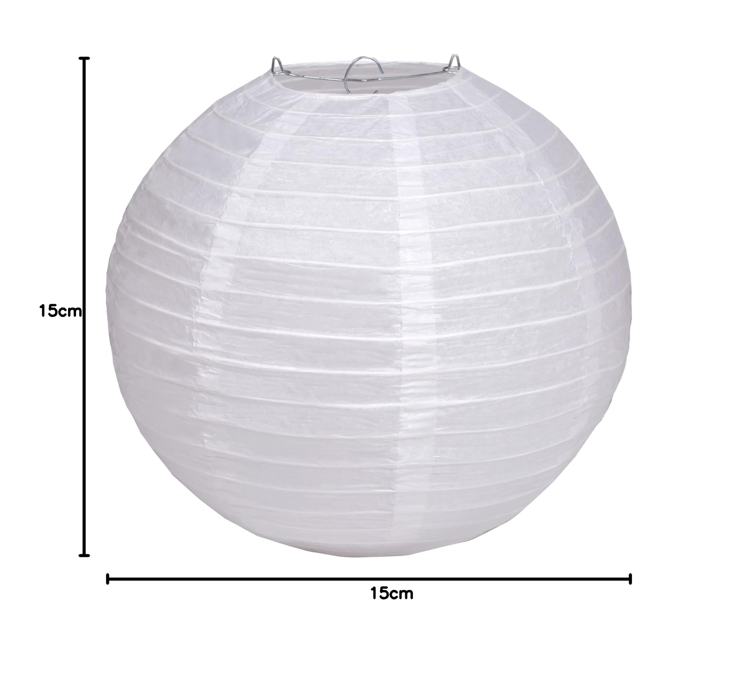 Pack of 3 Paper Lantern Lampshade Party Birthday Baby Shower Wedding Celebration Decoration 4"(10cm) -16"(40cm) (White, 4" (10cm)) — view 3