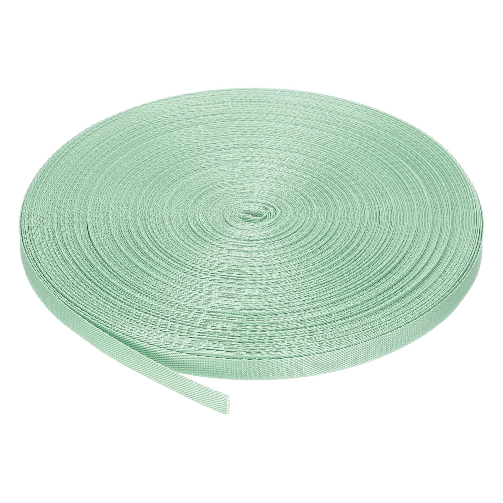 MECCANIXITY Nylon Webbing Strap Flat 3/8 Inch 50 Yards Light Avocado Green for Outdoor DIY Gear Repair, Backpack, Luggage-Rack, Crafts