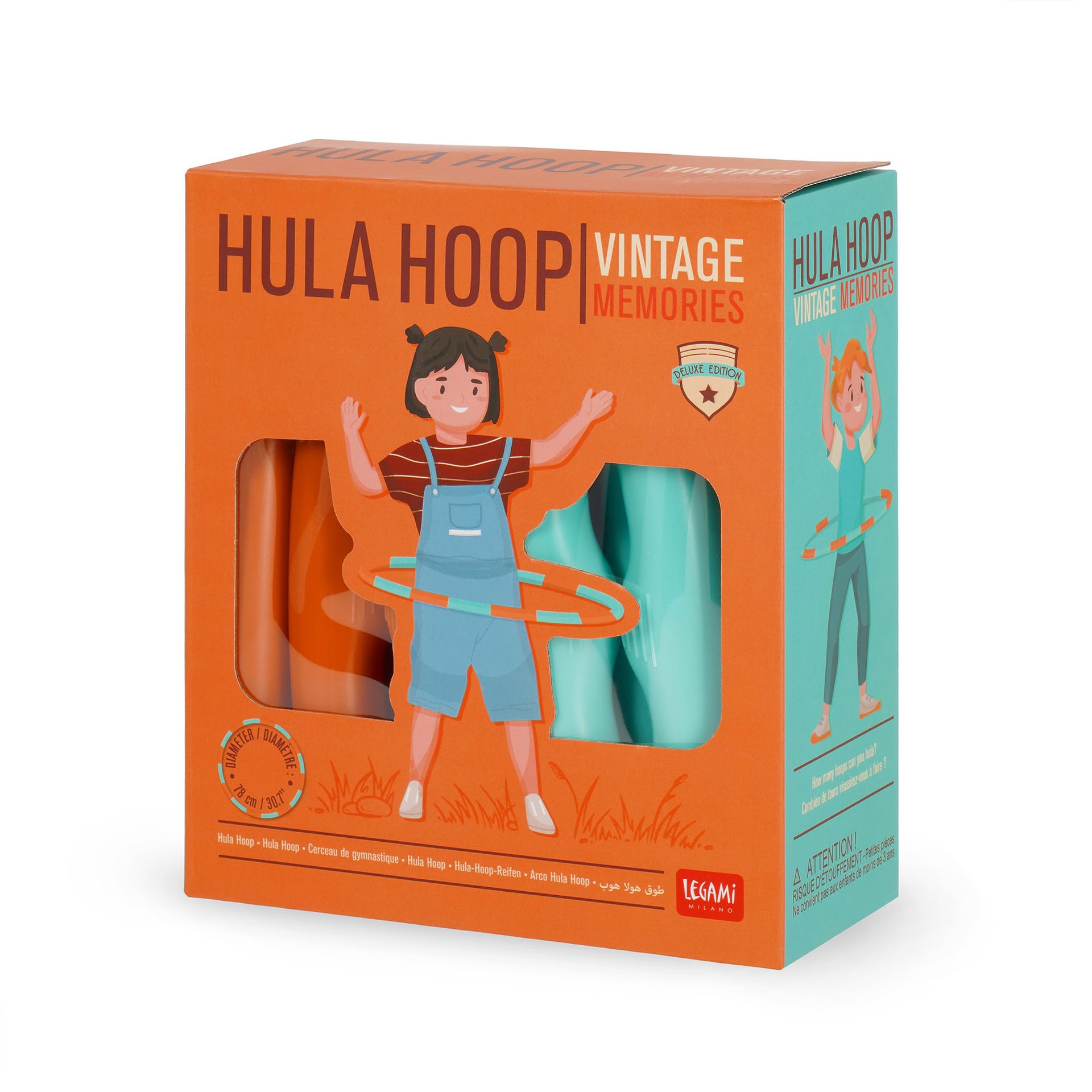 Legami - Hula Hoop Adulti, Hula Hoop Bambini, Fitness Dimagrante, Cerchio Gioco Divertimento Assicurato, Facile da Assemblare, Facile da Usare, 16 Sezioni, Diametro 78 cm