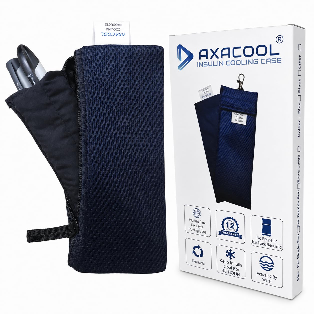 AXACOOL ZIP - Insulin cooling case DUO - insulin travel pouch - insulin cooler-image-42