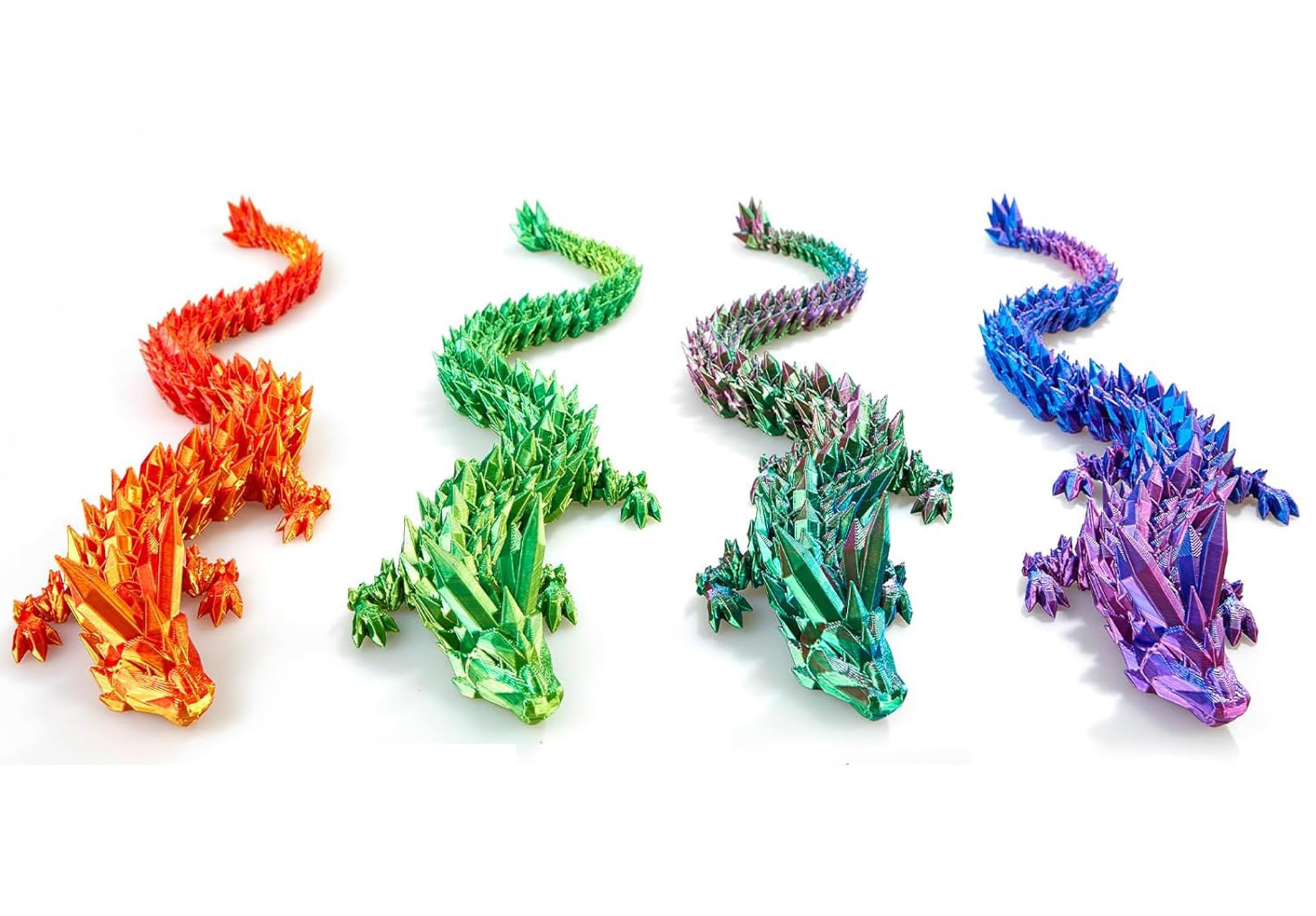 12inch 3D Printed Dragon Egg,Mystery Crystal Dragon Fidget Toys,Articulated Dragon,Home Desk Decor Easter Surprise Dinosaur Eggs,Adults Fidget Toys for Autism/ADHD (Laser Purple)