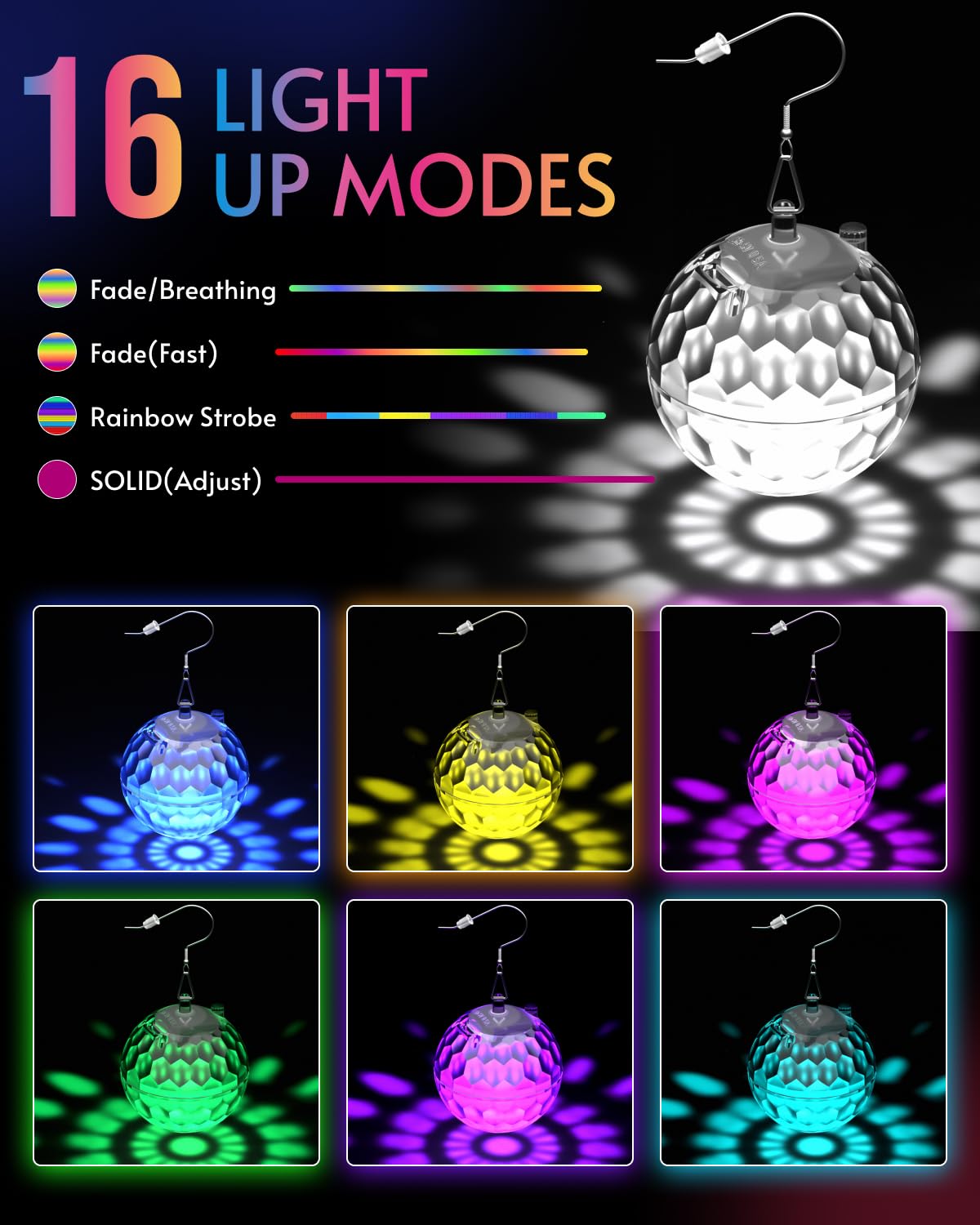 Lumières De Fête Disco Ball Light, Lumière LED Activée Par Le Son Pour Les Fetes A Maison Anniversaire Halloween Noel Decorations De Mariage 90053732