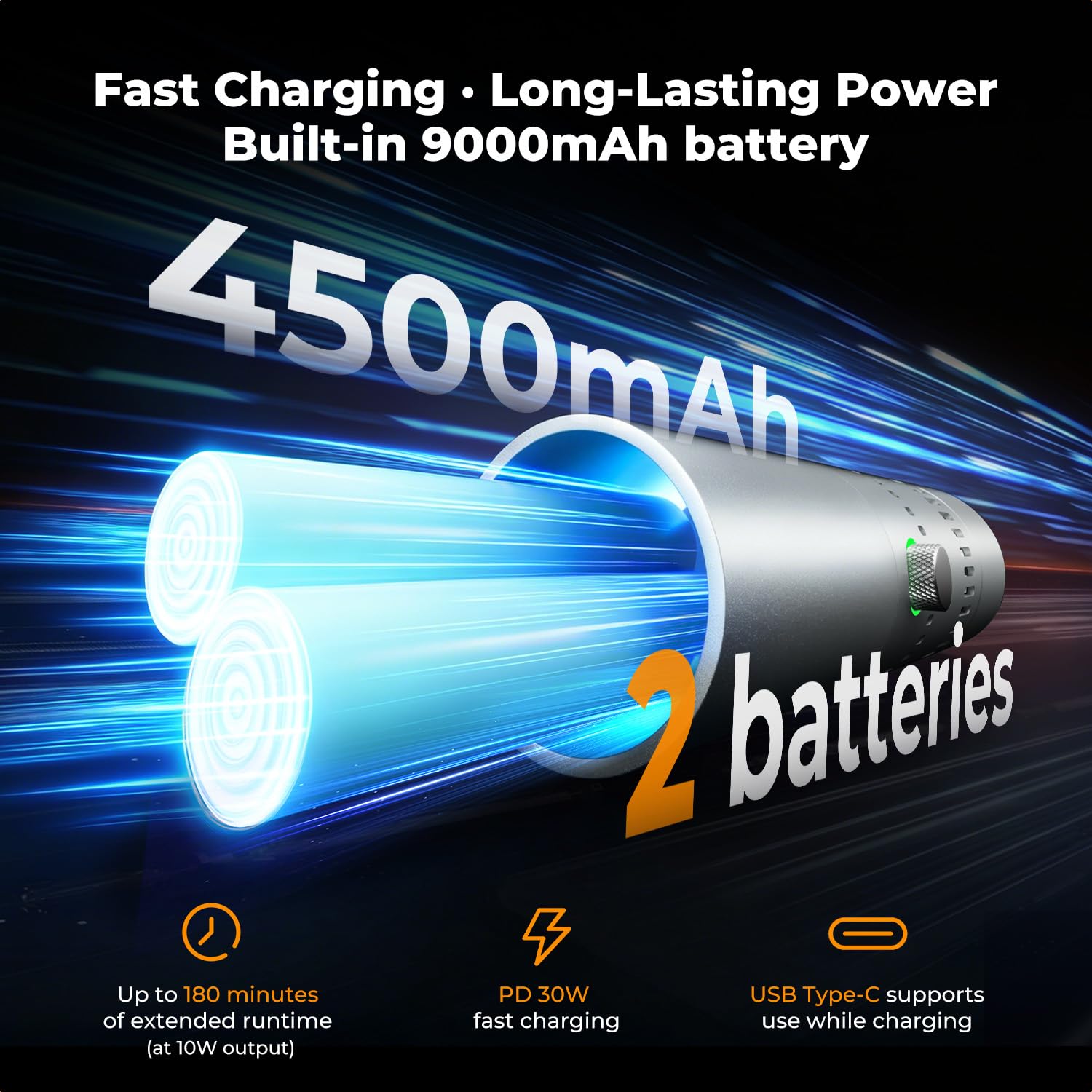 K&F CONCEPT Latarka LED 25 W z filtrami do zdjęć | Bateria 9000 mAh, 20 filtrów gobo, 4 kolory zachodu słońca, regulowany zoom, ładowanie 30 W, SP25C