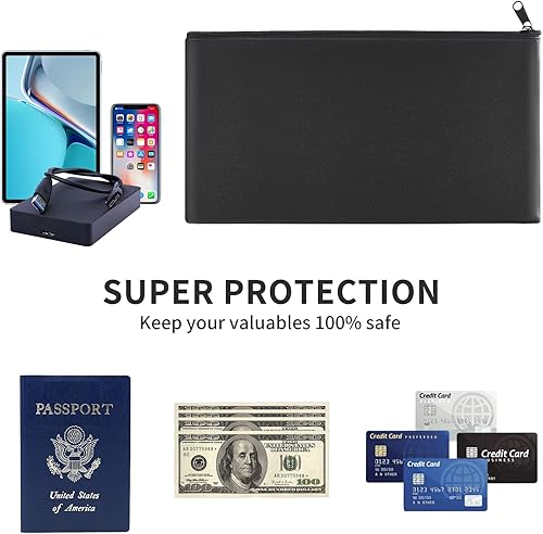 Miniatura 6 de Bolsas de dinero con cremallera para dinero en efectivo, bolsa de dinero, bolsa de dinero, bolsa bancaria, 11 x 6.1 pulgadas, 2 piezas