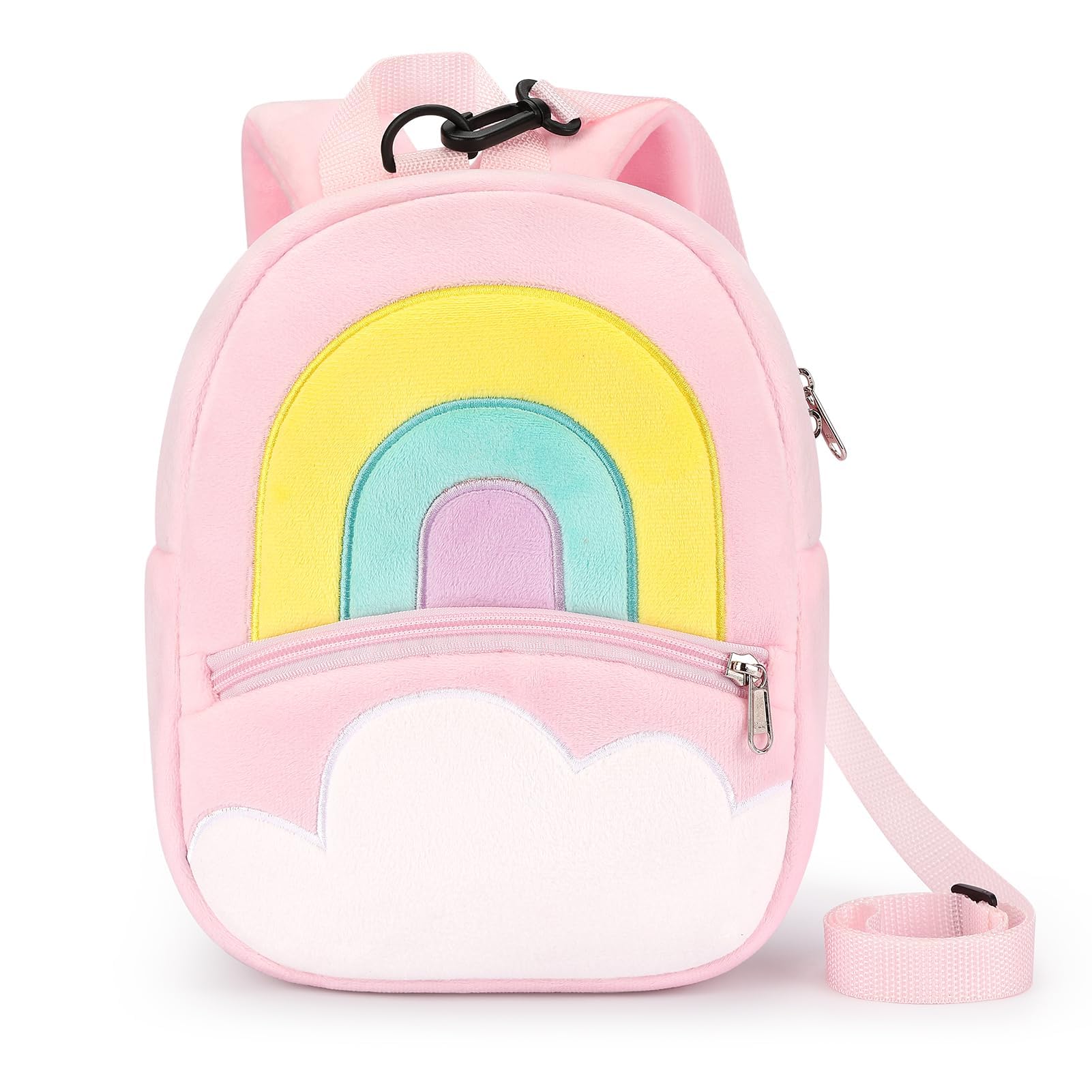 mibasies Toddler Backpacks for Girls 2-4: Plush Backpack -3D Animal Cartoon Mini Travel Bag -10 inch Toddler Backpack Leash