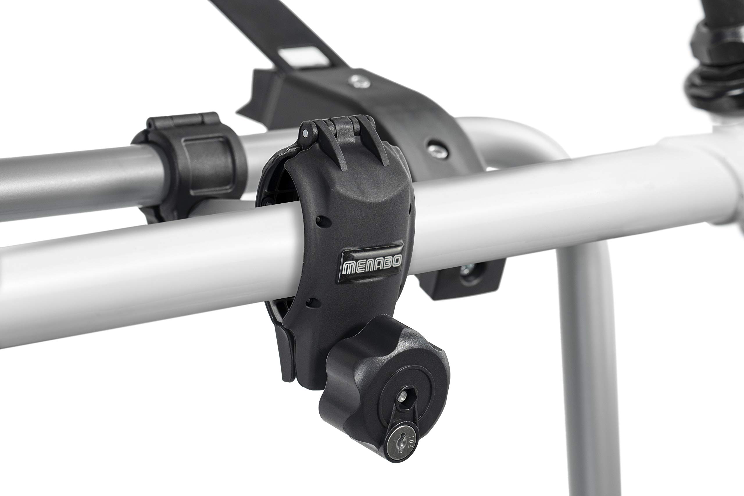 MENABO 38306878 Porte-vélos à hayon arrière, Argent/Noir, Taille Unique