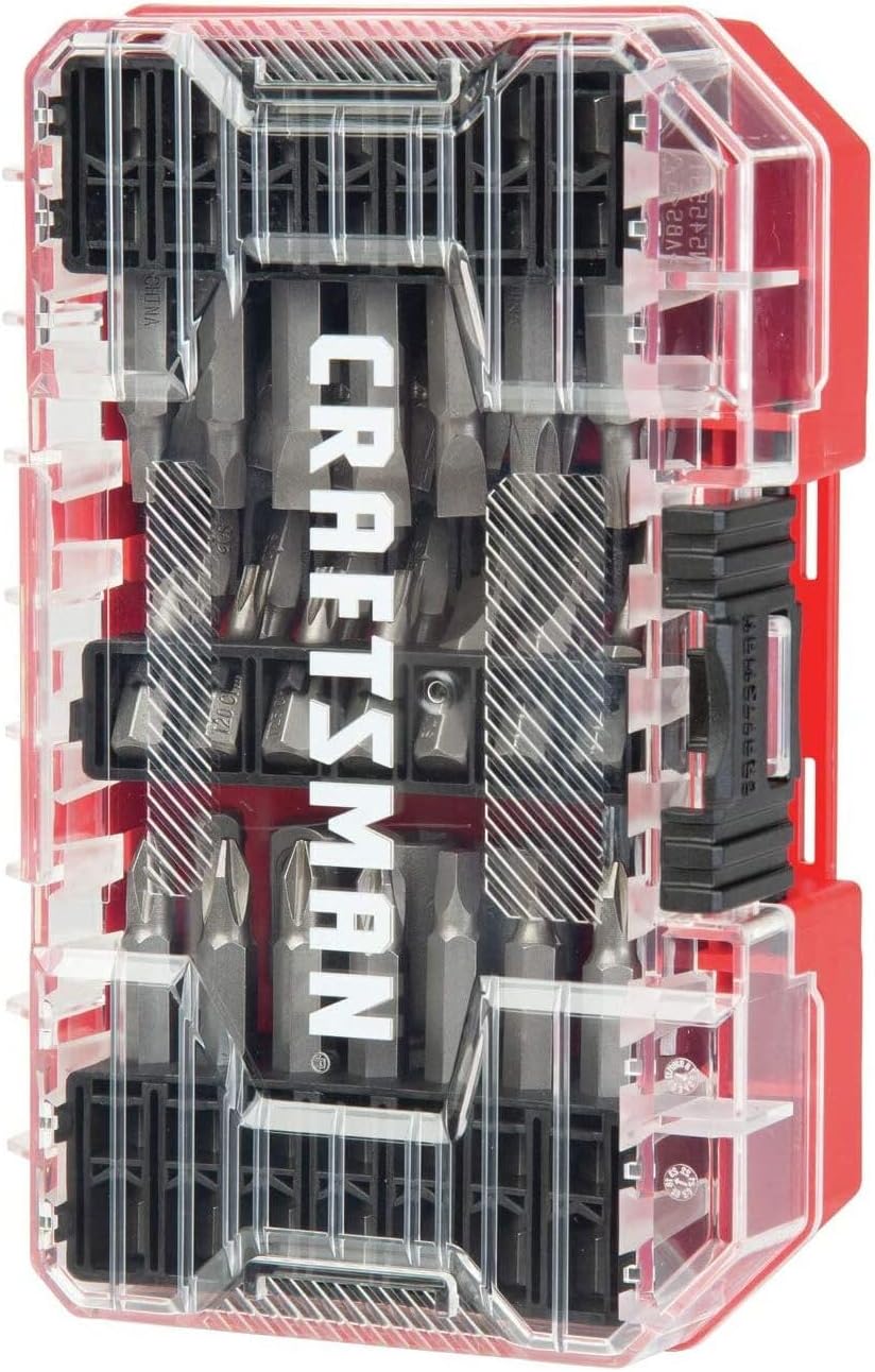 CRAFTSMAN Screwdriver Bit Set, 47-Piece, Includes Bit Tips and Power Bits, Nut Driver Set, Socket Adapters, Compatible with Versa-Track (CMAF1247)