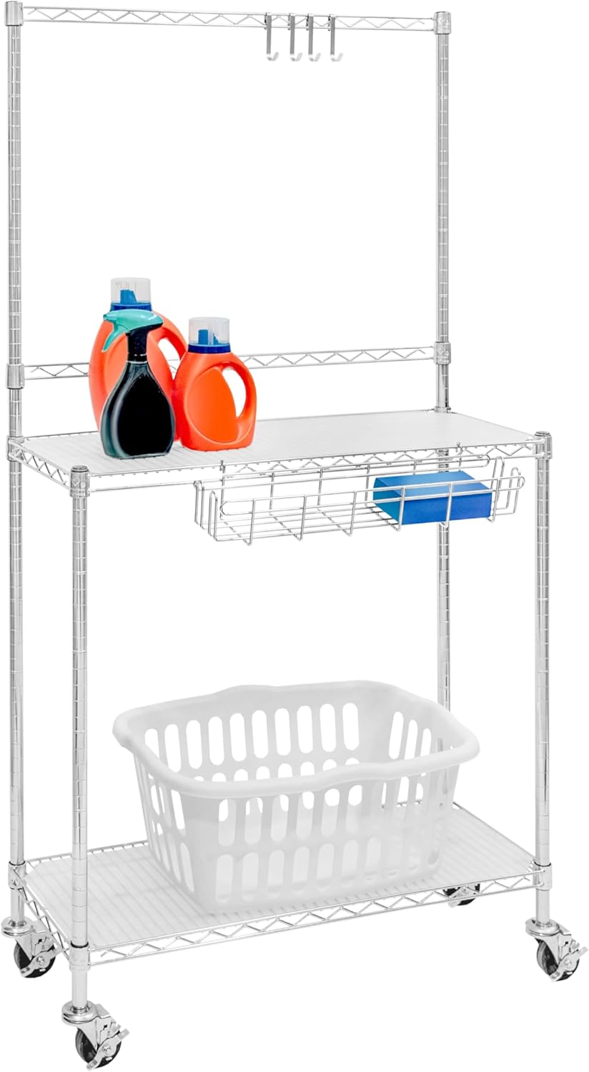 SI Shelving Inc. 18"" d x 42"" w x 76"" h Laundry Cart