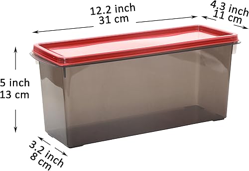 Miniatura 2 de Youngever 2 juegos de recipientes de plástico para alimentos de 100 onzas, organizadores de recipientes de plástico para pasta, recipientes grandes