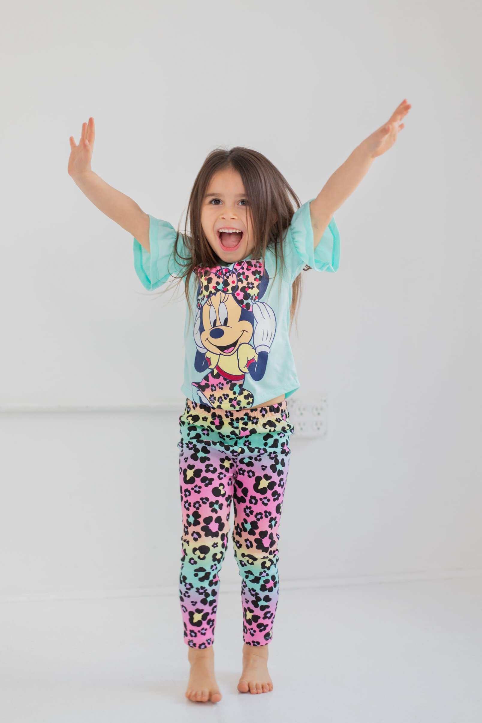 Disney Koszulka i legginsy z myszką Minnie zestaw dla niemowląt dla dużego dziecka