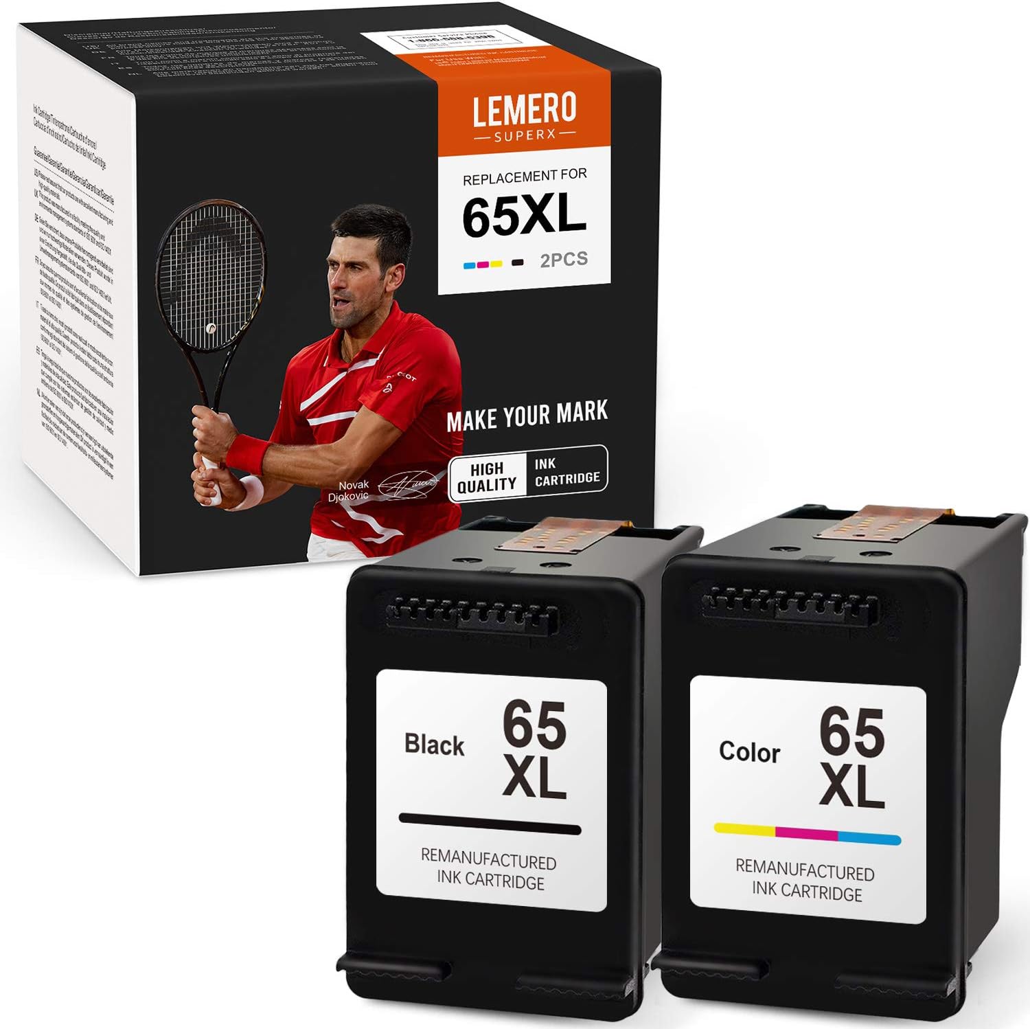 Cheapest 🛒 LemeroSuperx Remanufactured Ink Cartridges Replacement for HP 65 65XL Work for DeskJet 3752 3755 2640 3720 3722 3758 1512 Envy 4502 4501 5010 5020 5055 (Black Tri-Color, 2 Pack) Flash Sale Buy 1 get 1 LemeroSuperx Remanufactured Ink Cartridges Replacement for HP 65 65XL Work for DeskJet 3752 3755 2640 3720 3722 3758 1512 Envy 4502 4501 5010 5020 5055 (Black Tri-Color, 2 Pack)