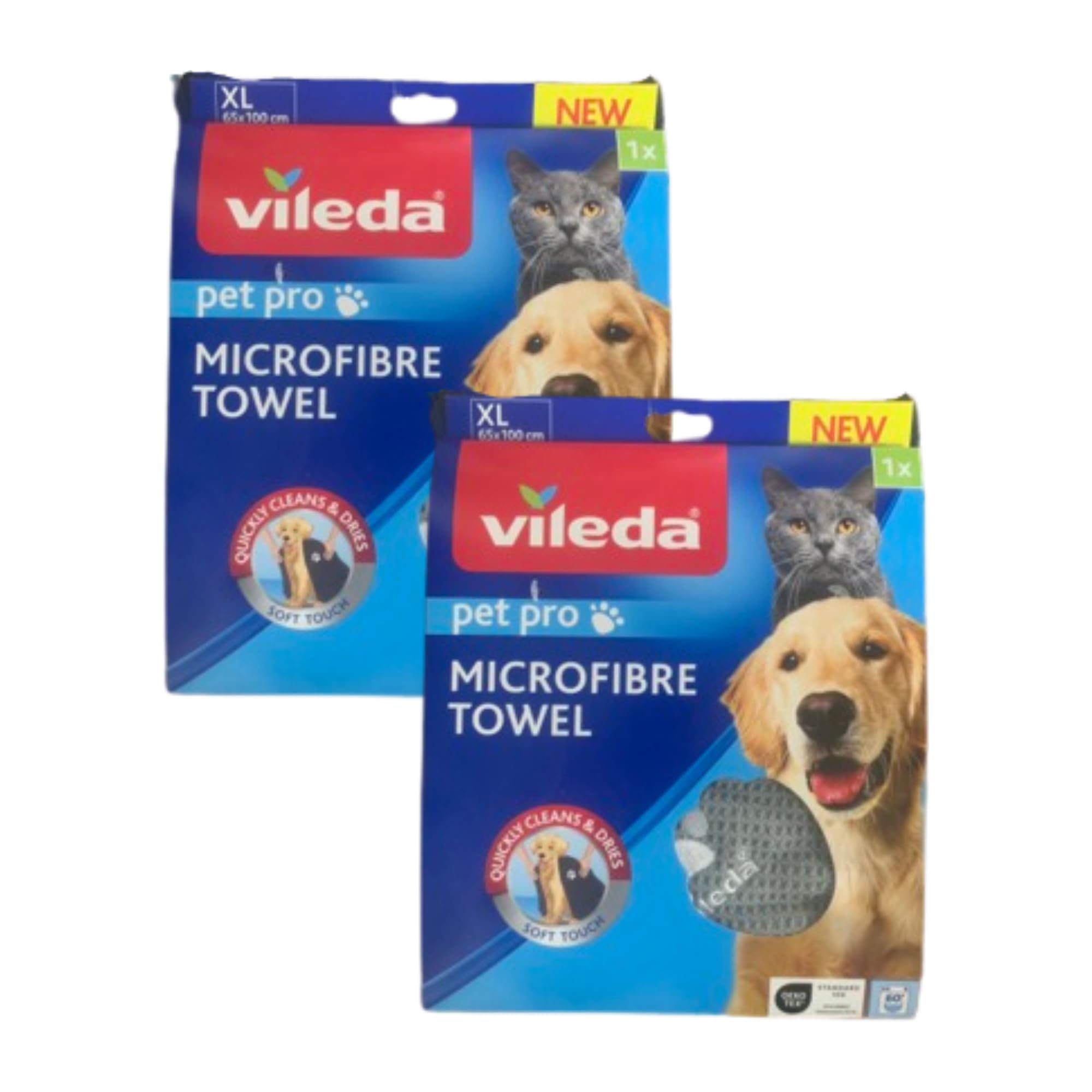 FEI FAN Panno per Cani in Microfibra, Pet PRO, Taglia XL (65x100cm) (2 unità)