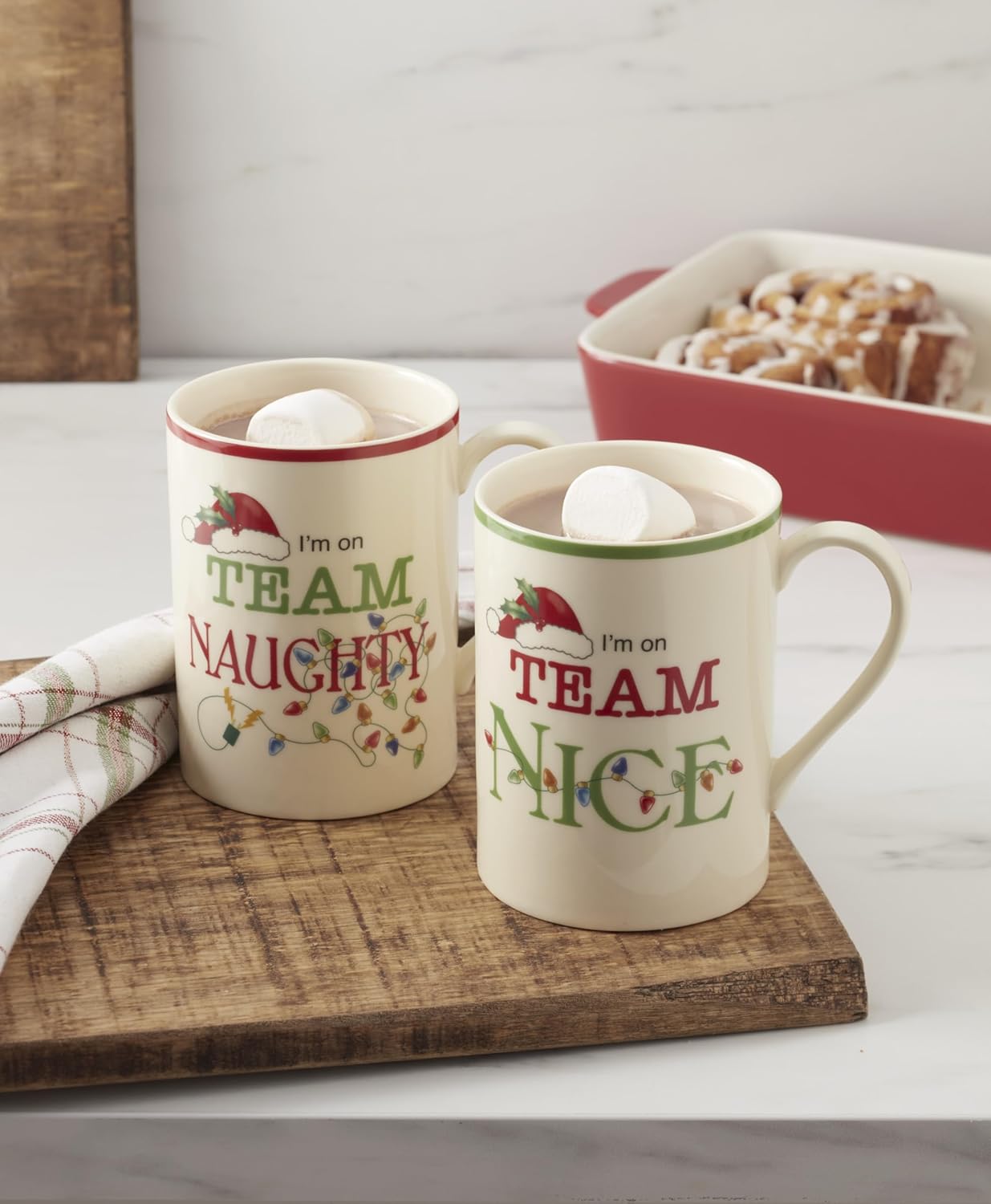 Lenox Coffee Mug, Naughty & Nice 14 Oz Mugs Set Of 2, Ceramic Material, Microwave Safe, Dishwasher Safe, Christmas Drinkware Set Mugs for Coffee and Tea, Christmas Decoration (14 Oz, Set Of 2) - Image 6