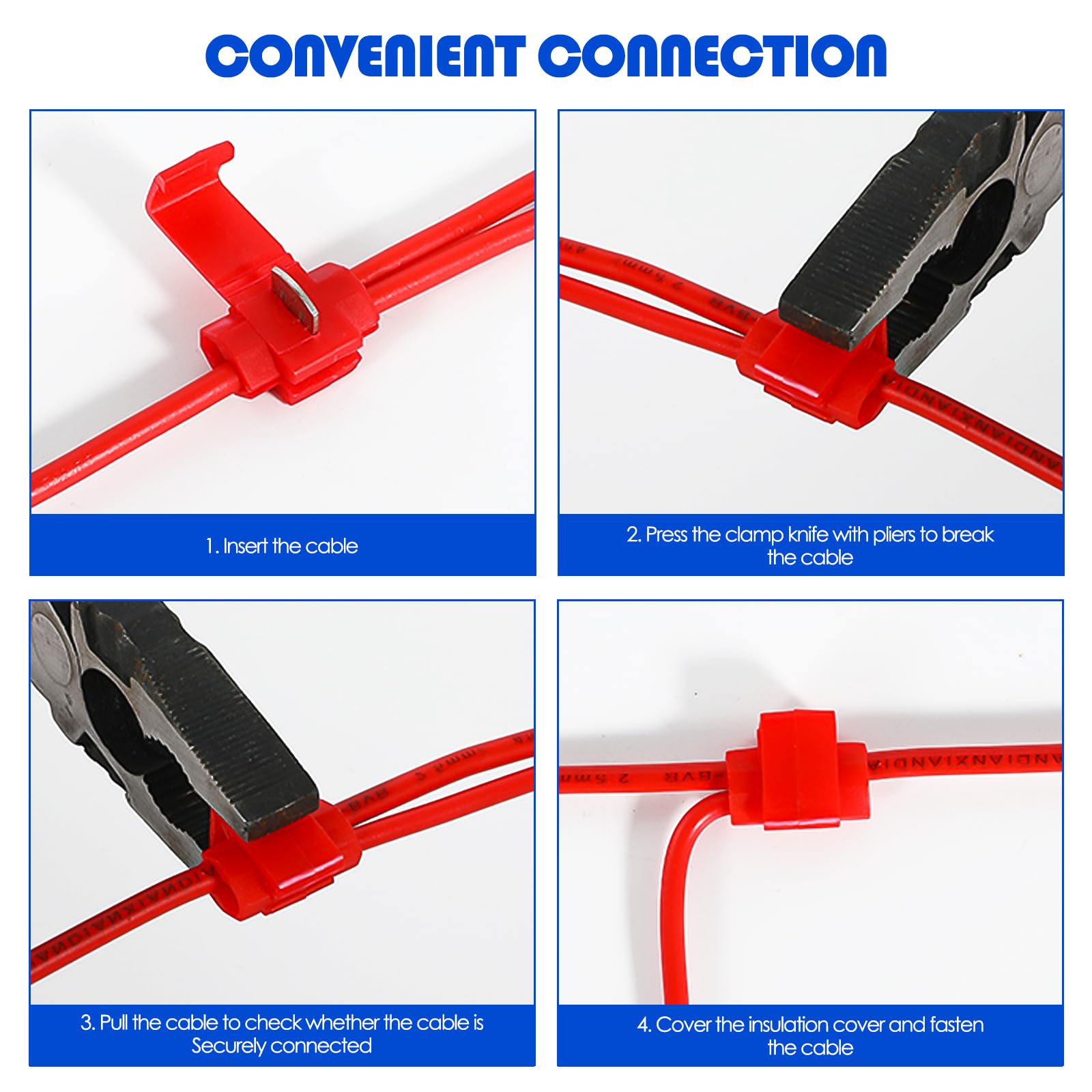 Scatola Di 120 Connettori Rapidi Su Cavi
